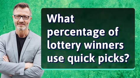 quick pick lottery winner percentage.